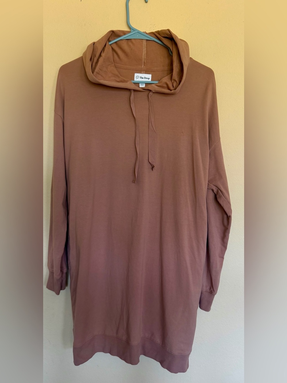 The Drop Iona Long Sleeve Hooded Mini Sweatshirt Dress size medium
